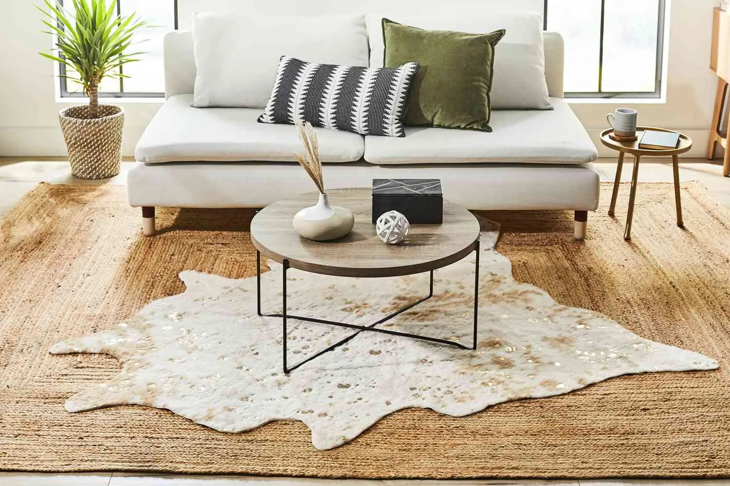 Layer rugs, cushions, and blankets