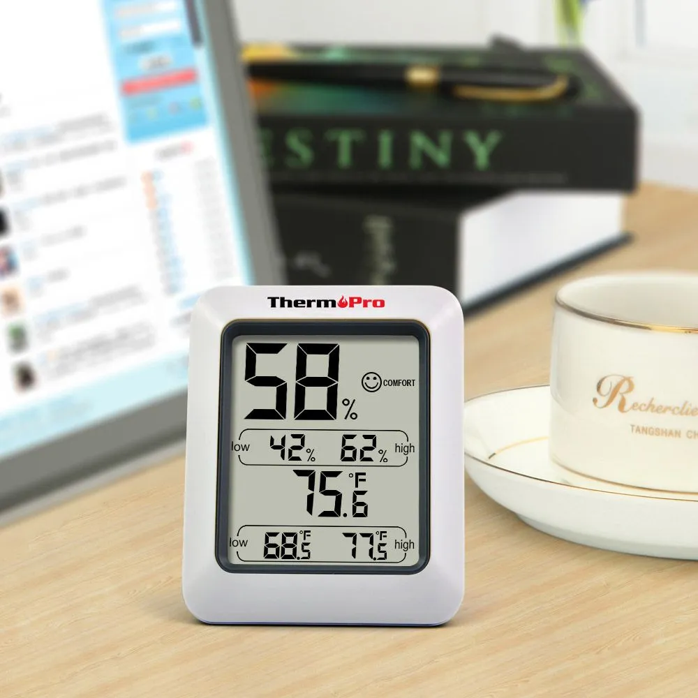 recording indoor and outdoor humidity levels with a reliable digital hygrometer. 