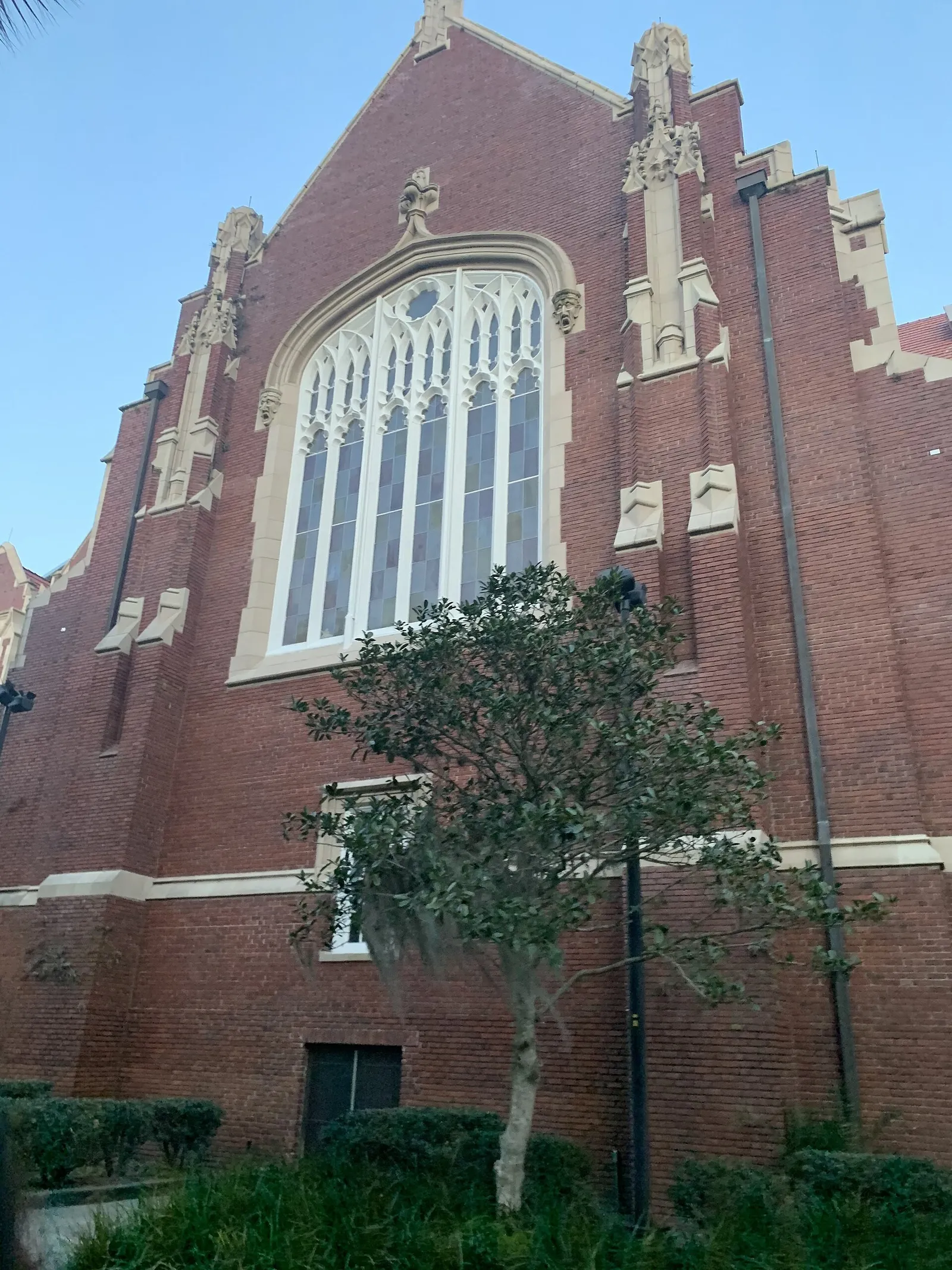 Brick exterior of the University of Florida Auditorium