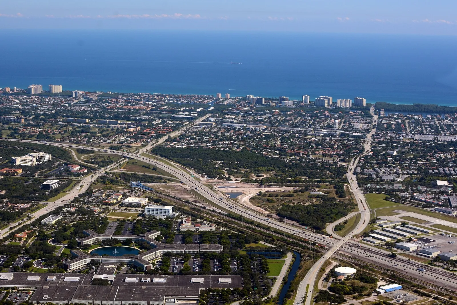 Aerial view of residential neighborhoods in North Boca Raton