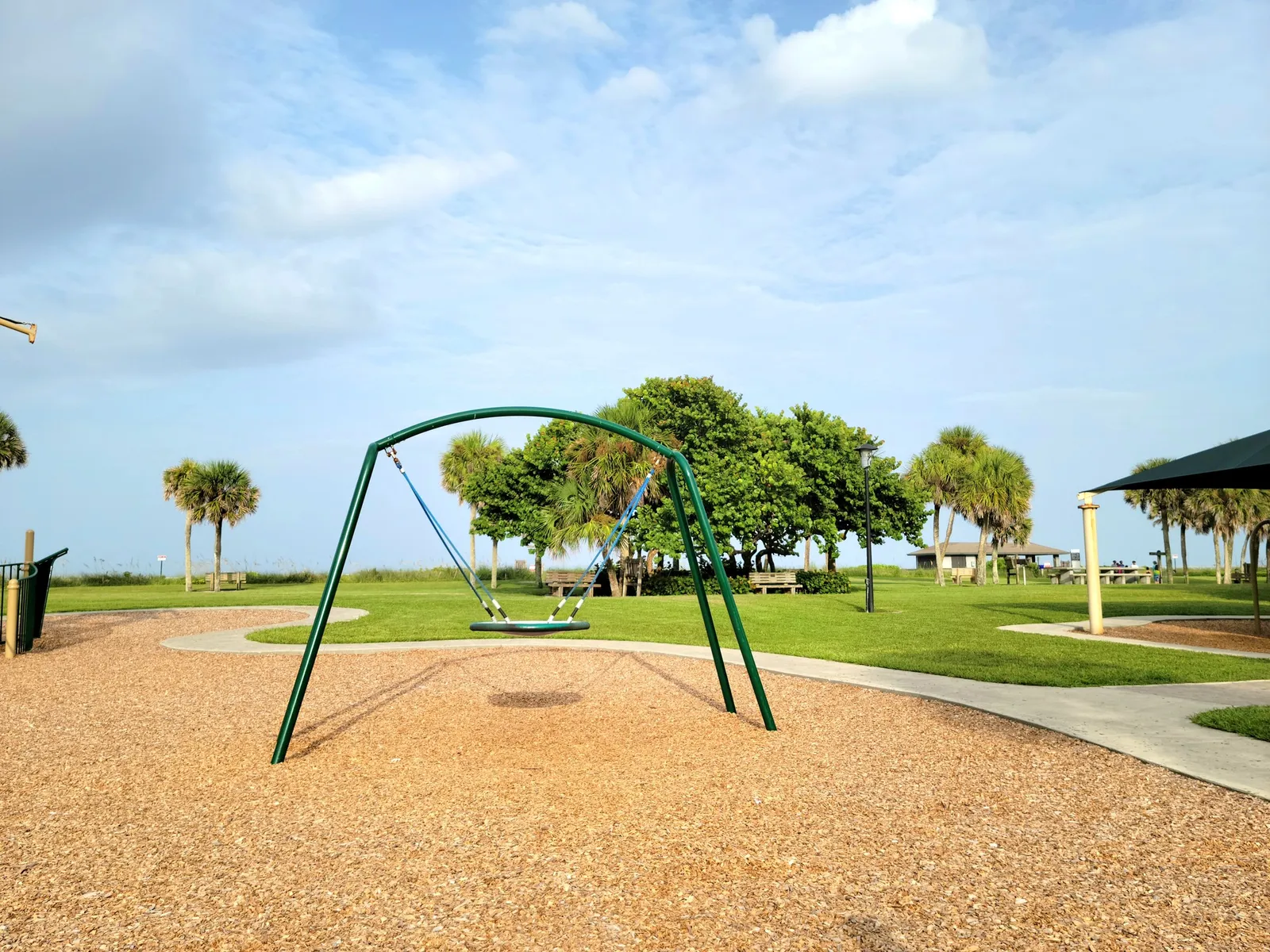 Inclusive swing and recreation area at Humiston Beach Park
